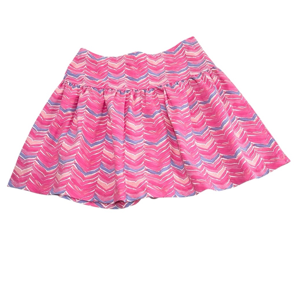 Vineyard Vines Girls Large 14 Watercolor Whaletail Print‎ Skirt Pink Sherbet